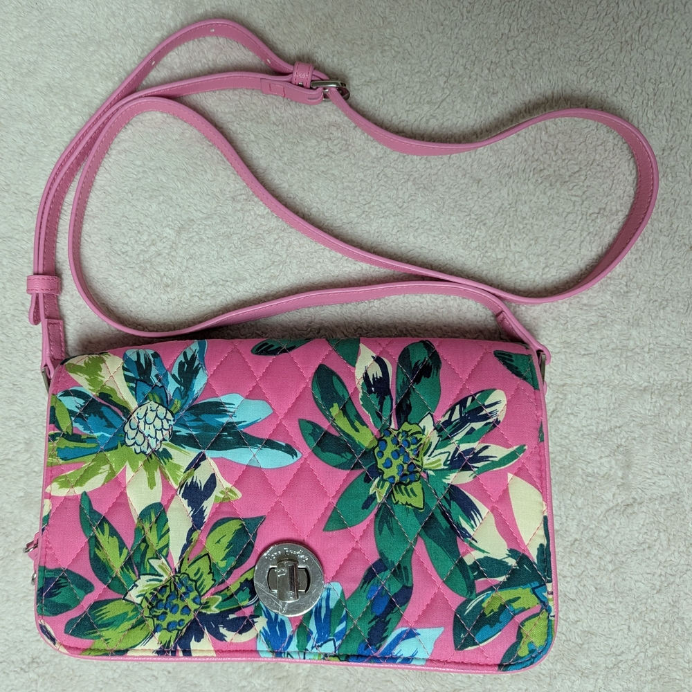 Vera Bradley Pink Floral Crossbody Bag